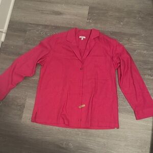 Vibrant Pink Button-Up Shirt